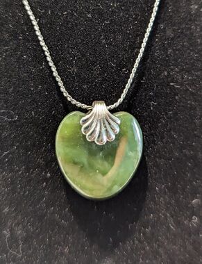 Avon Jade Heart Necklace